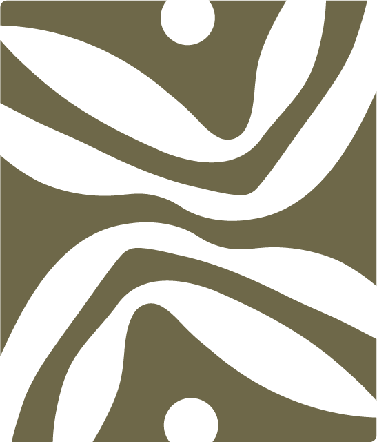 decorative square that looks plant-like, used as part of the LR Wellness branding