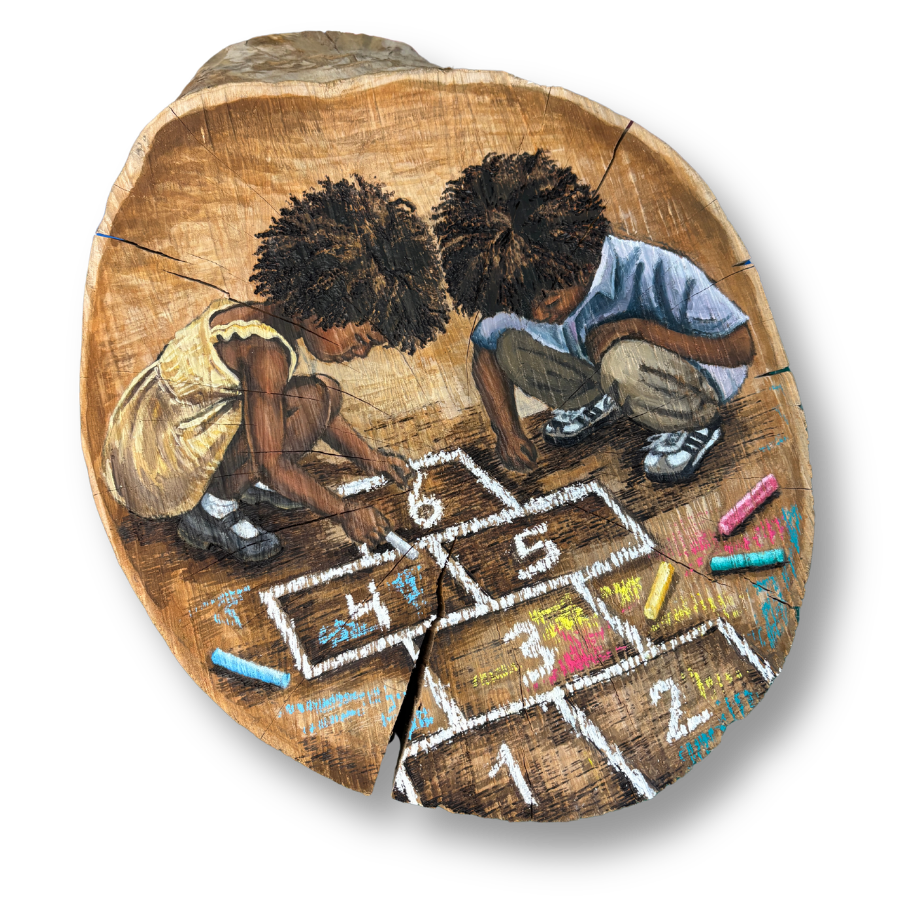 "Take it One Step at a Time" Wood Disc