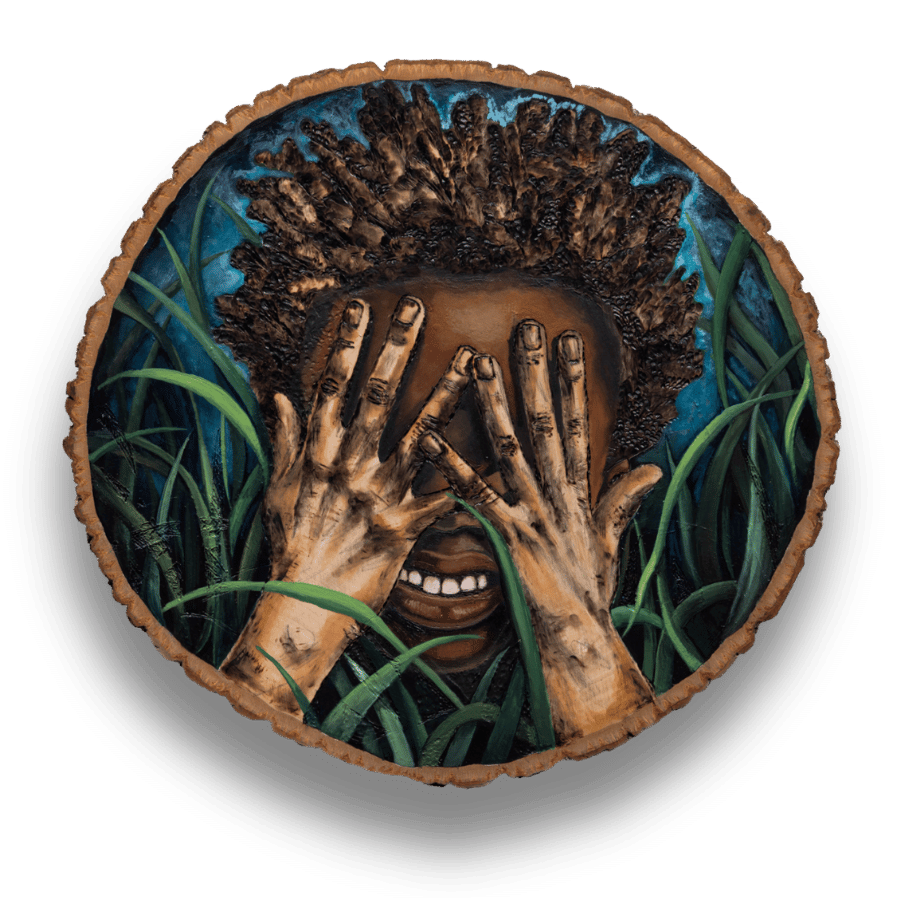 "Don't Let Them See You" Wood Disc