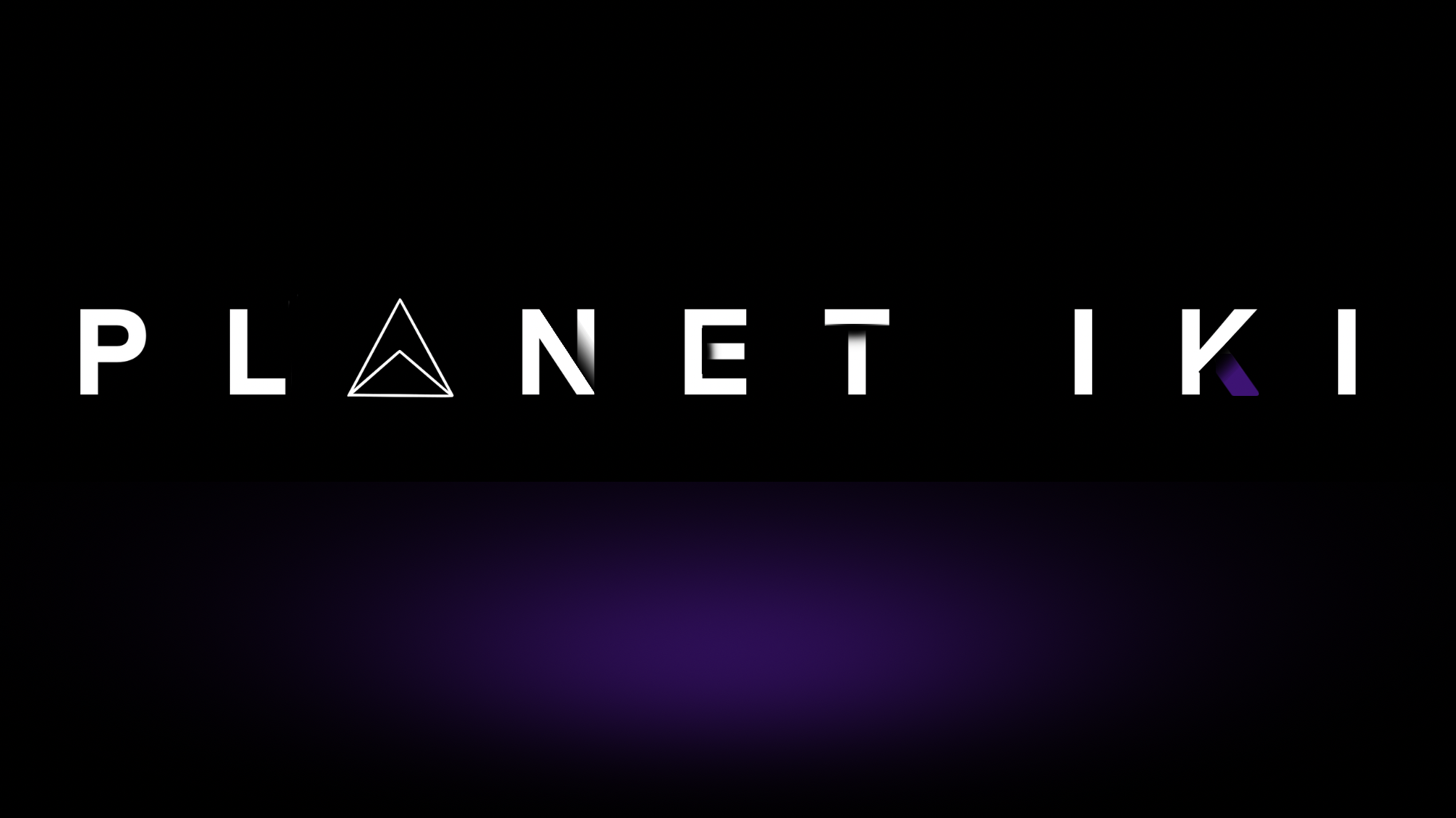 The title screen of the game 'Planetiki' with black background, white text, and geometric design elements.