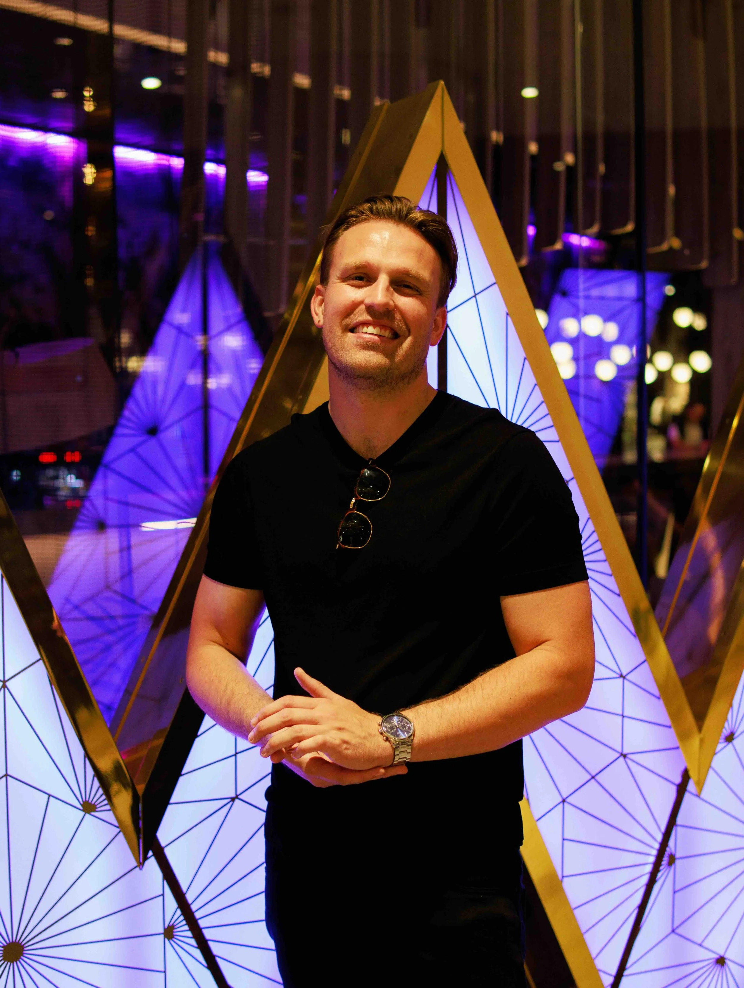 Luke Jackson DJing at a corporate event in Queensland