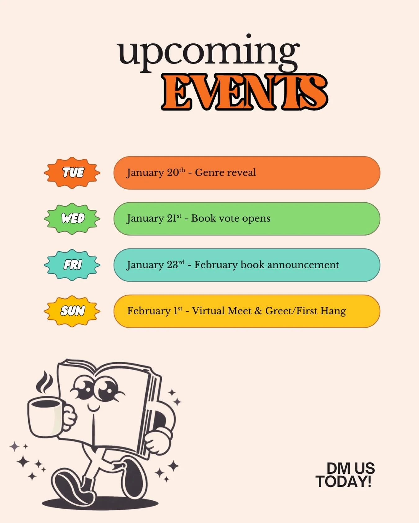 Heads up, readers.
Upcoming alerts are coming soon.
Genre reveal, book votes, and gatherings are all on the calendar.
Stay close so you don&rsquo;t miss your chance to weigh in.🙃✨
#bookclub #bookish #bookworm #bookstagrammer