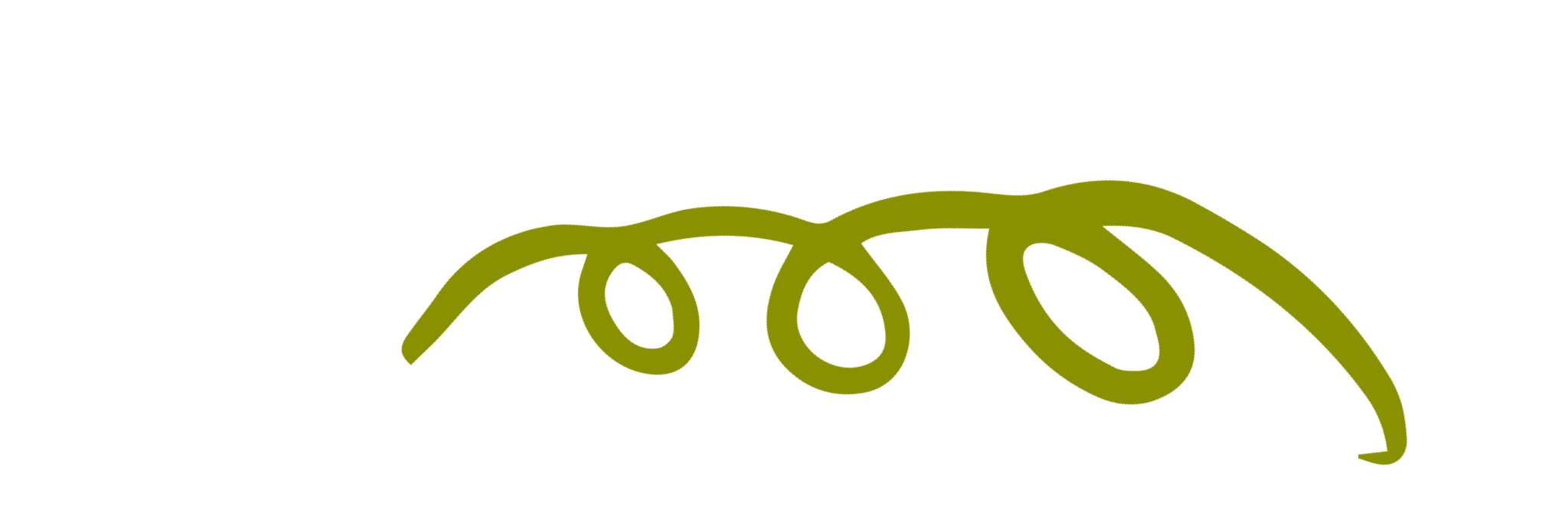 Illustration of a green caterpillar with multiple loops along its body, crawling.