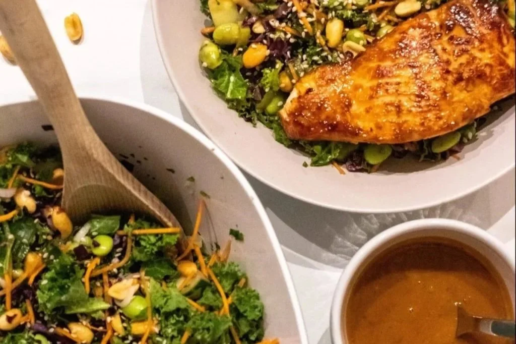 Thai Inspired Salmon Peanut Salad