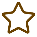 Outline of a star shape with a gold color