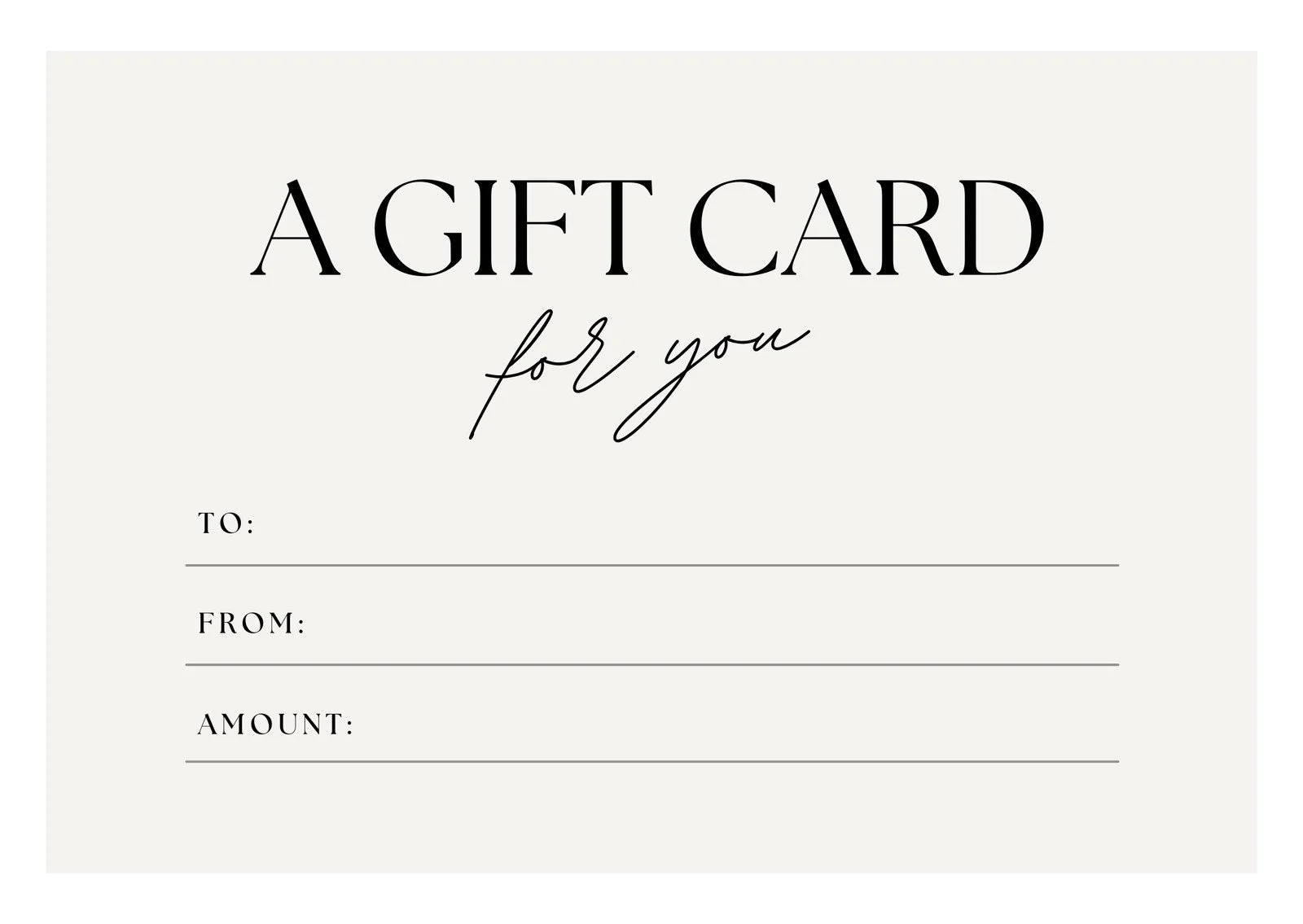 gift card