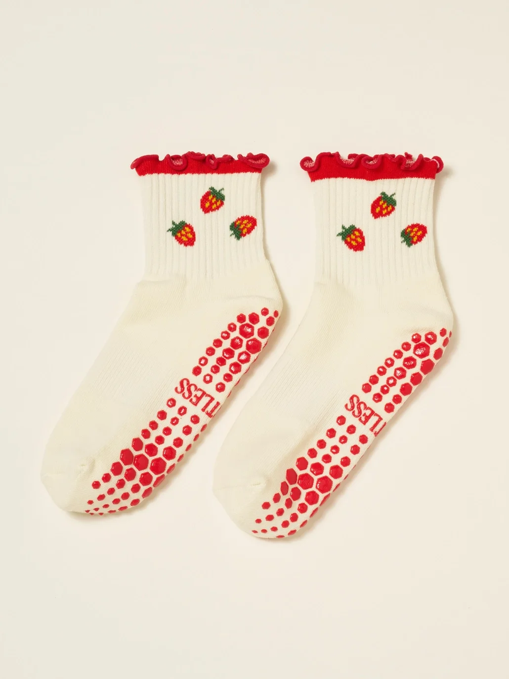 strawberry grip sock