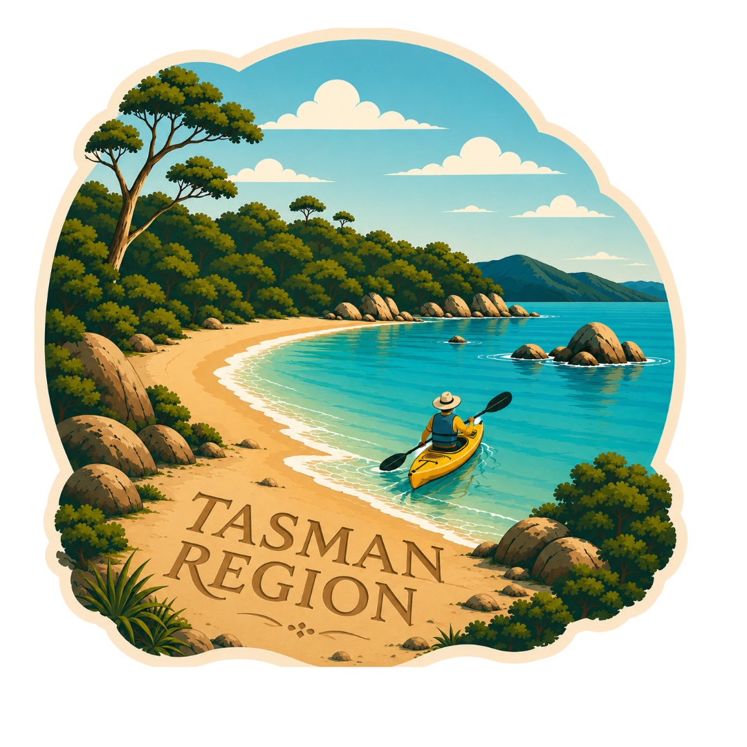tasman  sticker new zealand travel passport