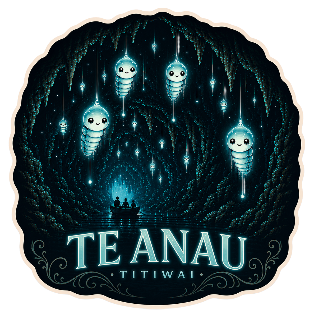 te anau  sticker new zealand travel passport