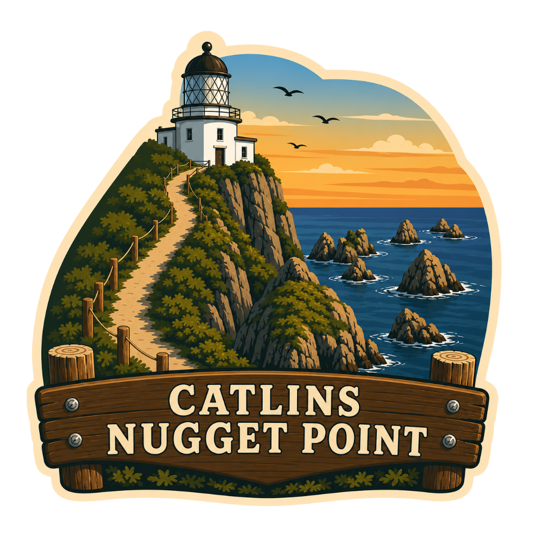 nugget poin  sticker new zealand travel passport