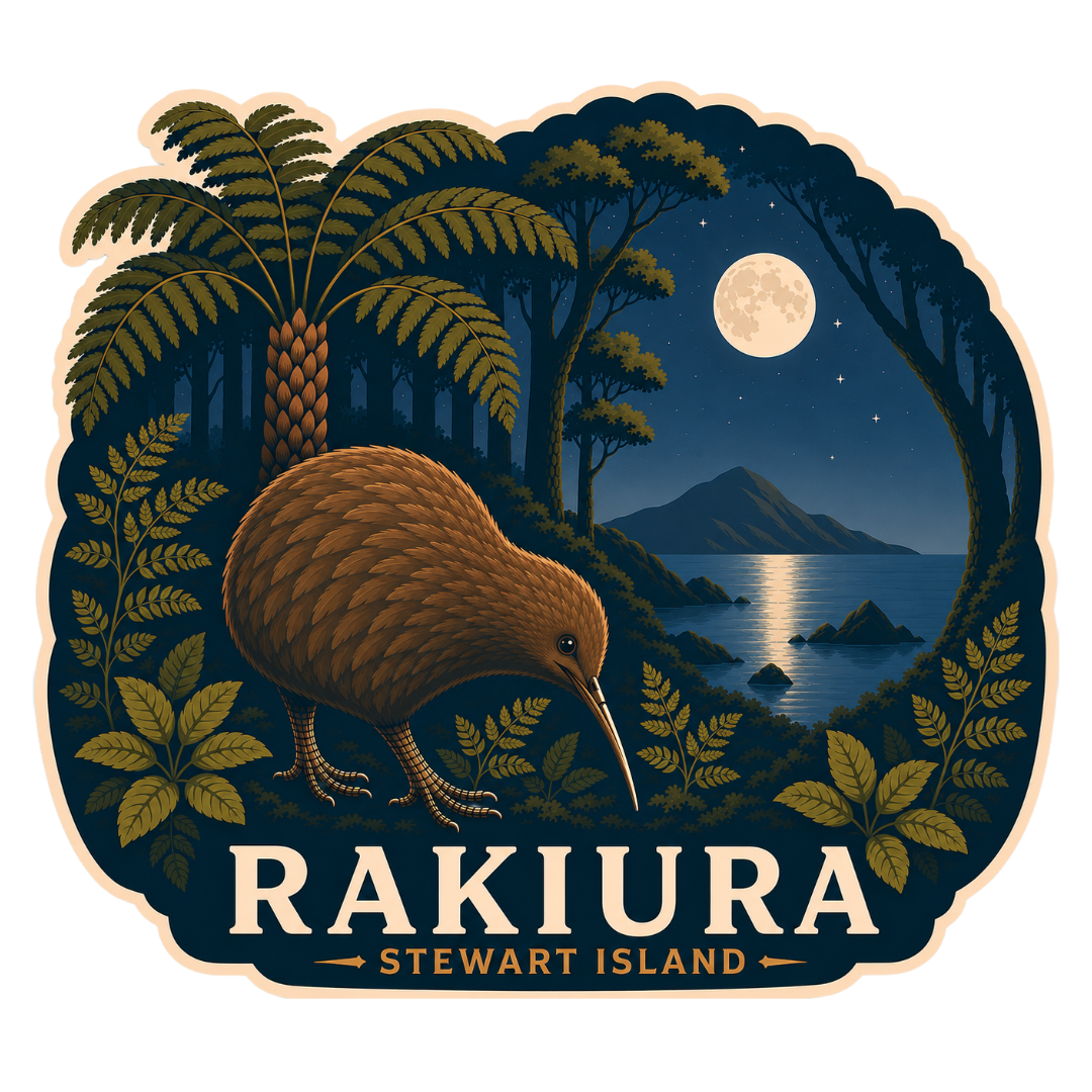 stewart island  sticker new zealand travel passport