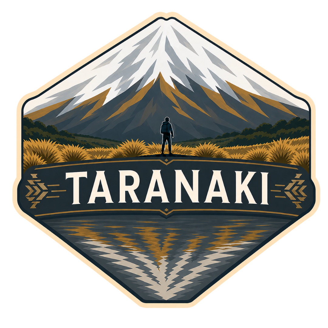 taranaki  sticker new zealand travel passport