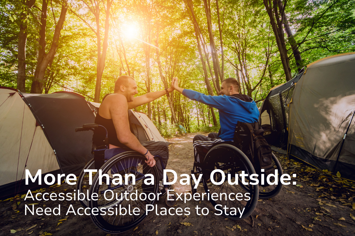 Accessible outdoor retreat concept in the Pacific Northwest by Lucky Star Retreats General Image Alt Text Guidance