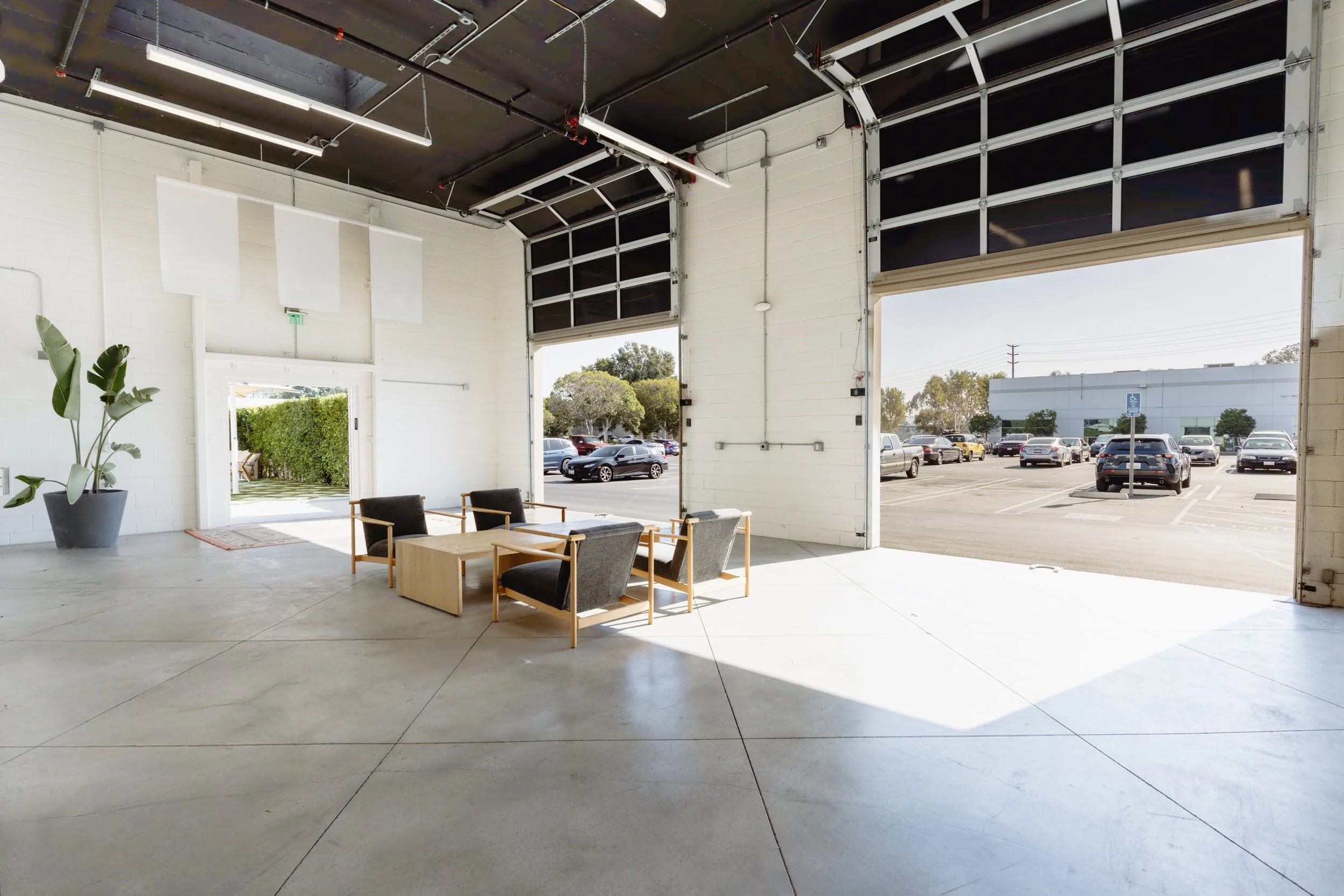 Gillette House. Modern event venue in Orange County. Modern Warehouse, natural light.