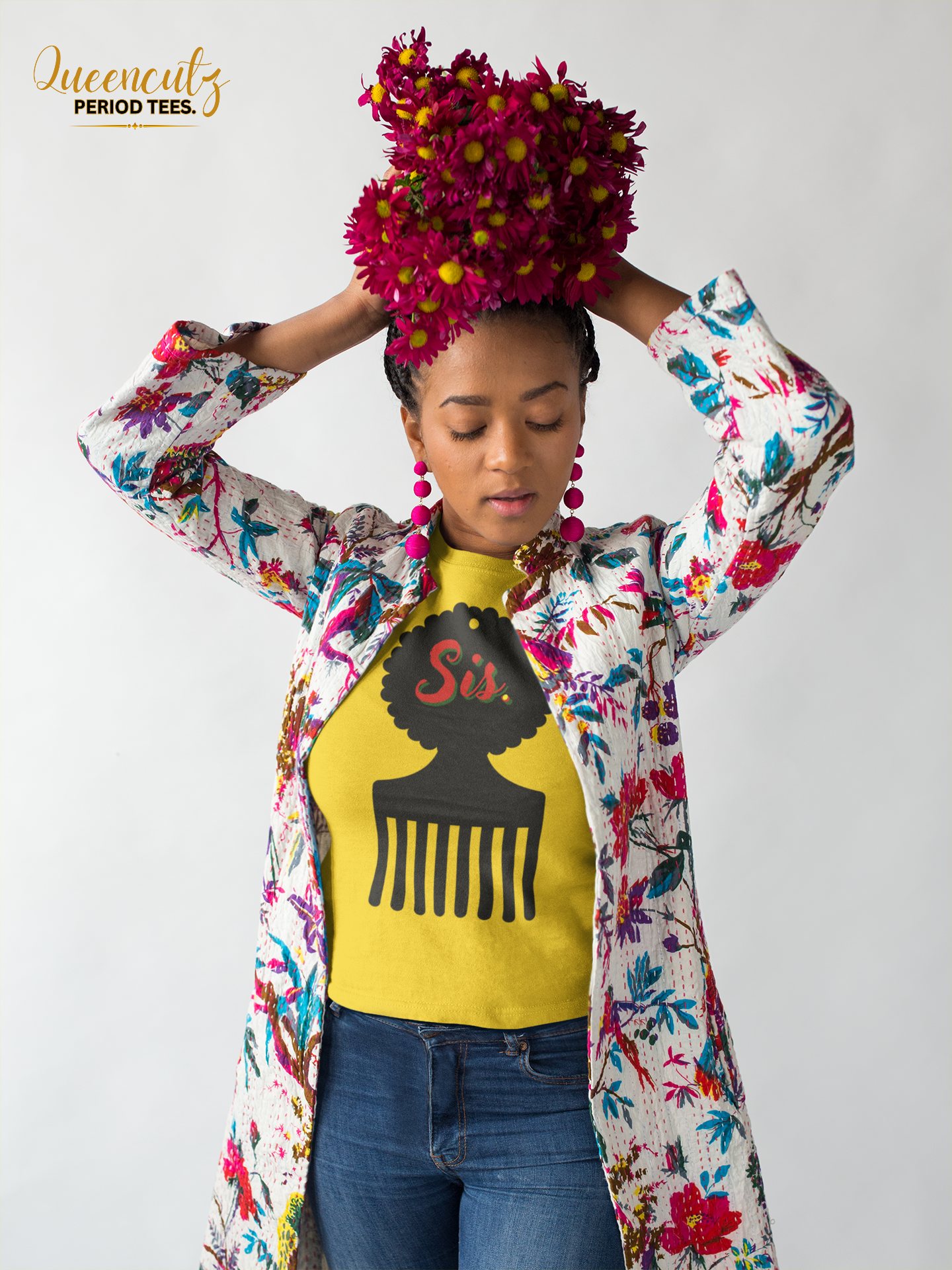 mockup-of-a-woman-wearing-a-t-shirt-holding-flowers-over-her-head-18395.png