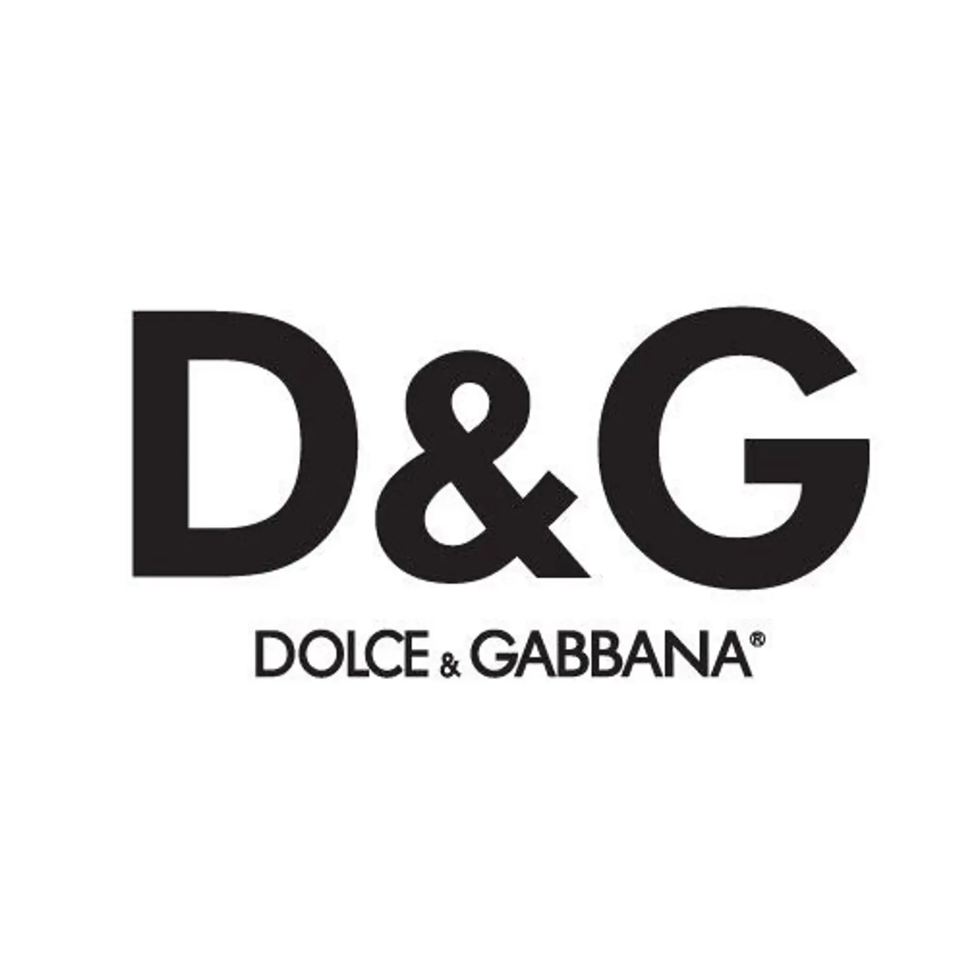 Black and white logo of D&G, Dolce & Gabbana fashion brand.