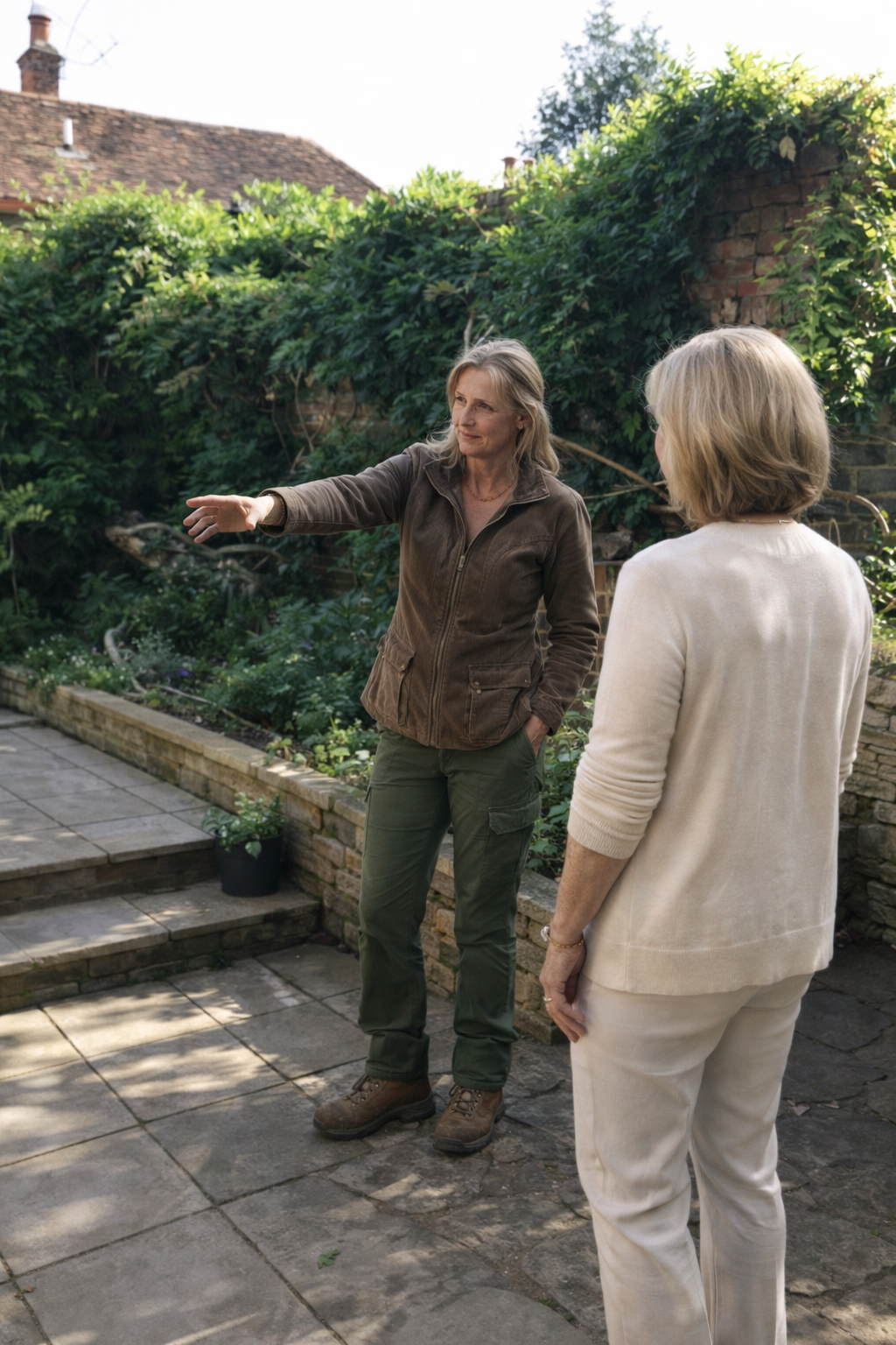 Rachel Newson giving advise to a client