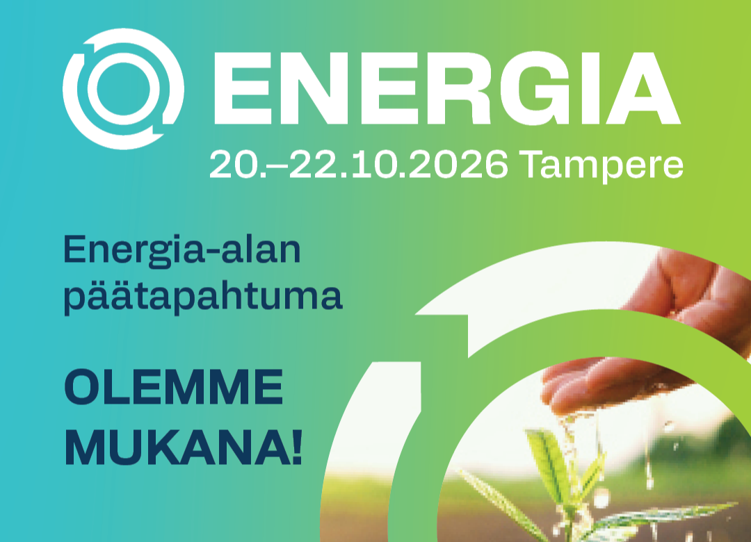Olemme mukana Energia 2026 -messuilla Tampereella 20. – 22.10.2026