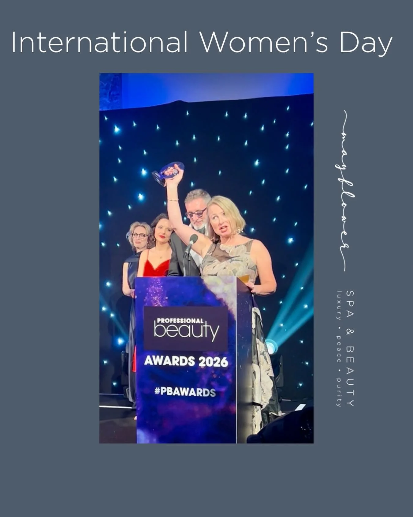 D E D I C A T I O N 💙 

We dedicate this award to all the strong women out there, our team and our clients. 
All powering through life! 

I&rsquo;m also dedicating this award to the most important, powerful and special lady who made me everything I 