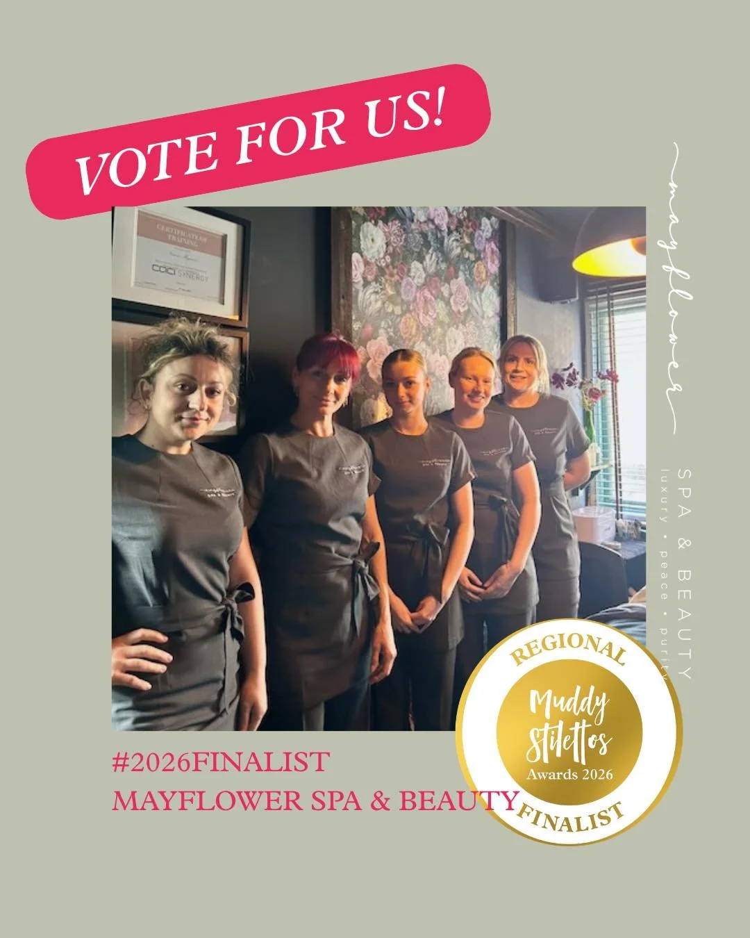 P L E A S E ❤️ V O T E 

We really appreciate every vote! 
Thank you 

love 
Mayflower Spa

📍  1 West St, Dorking. RH4 1BL
💻  hello@mayflowerspadorking.com
☎  01306 882 111

#mayflowerspadorking #spaandbeauty #luxuryspa #awardwinning #massage #spat