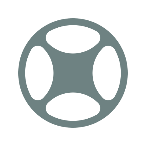 Illustration of a spherical structure with multiple oval openings.