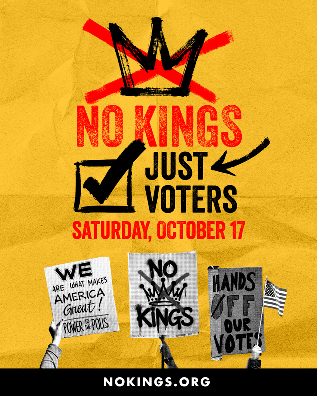 No Kings: Vote Early Great Neck!