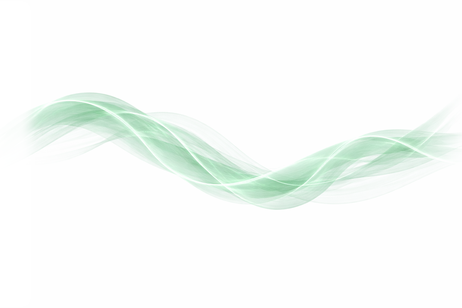 Abstract green and white wave design on a white background.