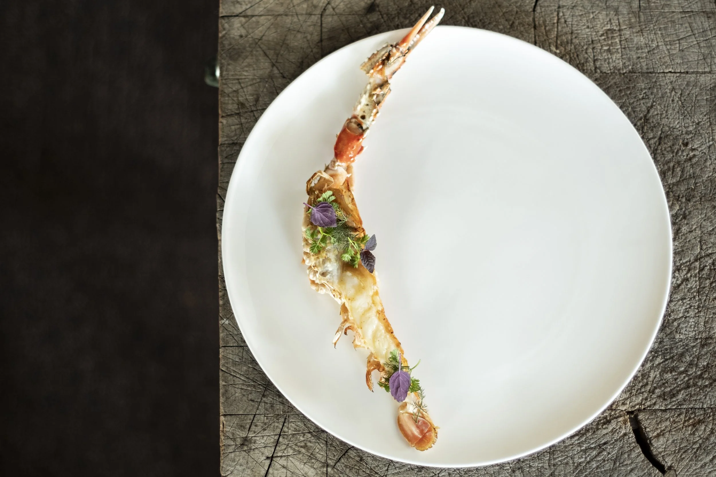 gevulde langoustine poot bij restaurant marquize westende