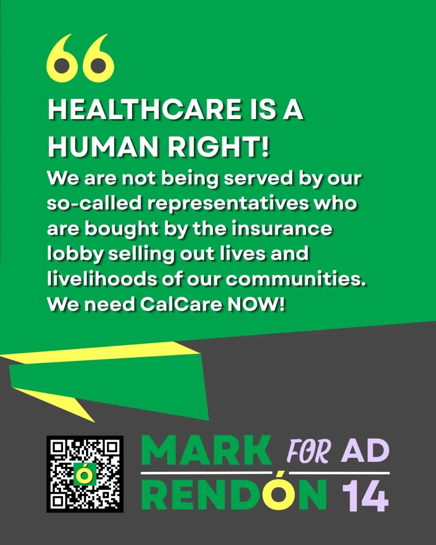 CALCARE NOW! This is one of my top priorities and the major reason why I decided to run for State Assembly. I volunteered with @calnurses on their CalCare campaign for the last few years. 

But what really pushed me over the edge was when the incumbe