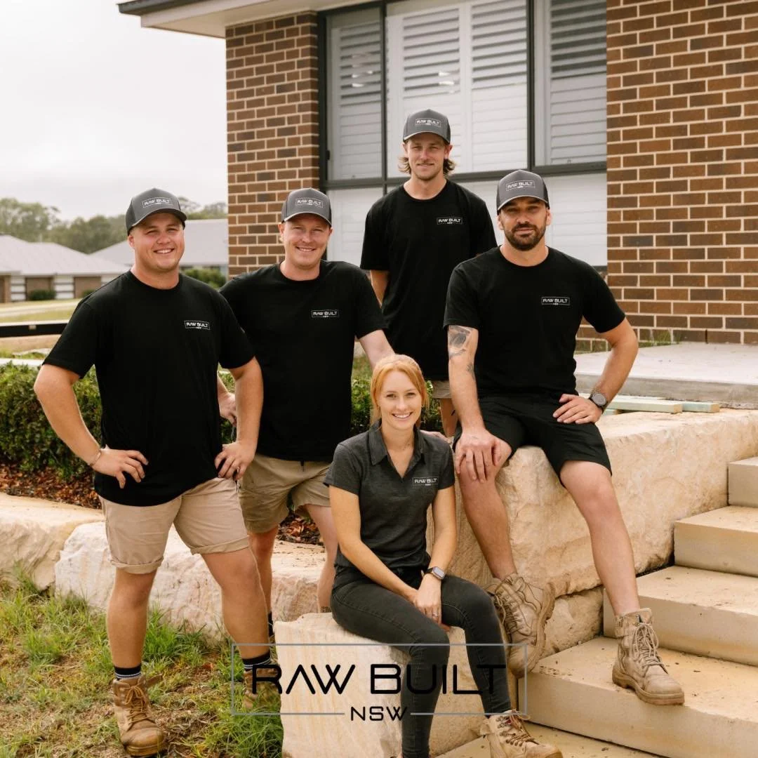 The faces behind Raw Built NSW 🔨

This is the crew that turns up every day and makes it all happen.

We&rsquo;re passionate about building quality homes, looking after our clients, and having a few laughs along the way.

At Raw Built, you&rsquo;re n