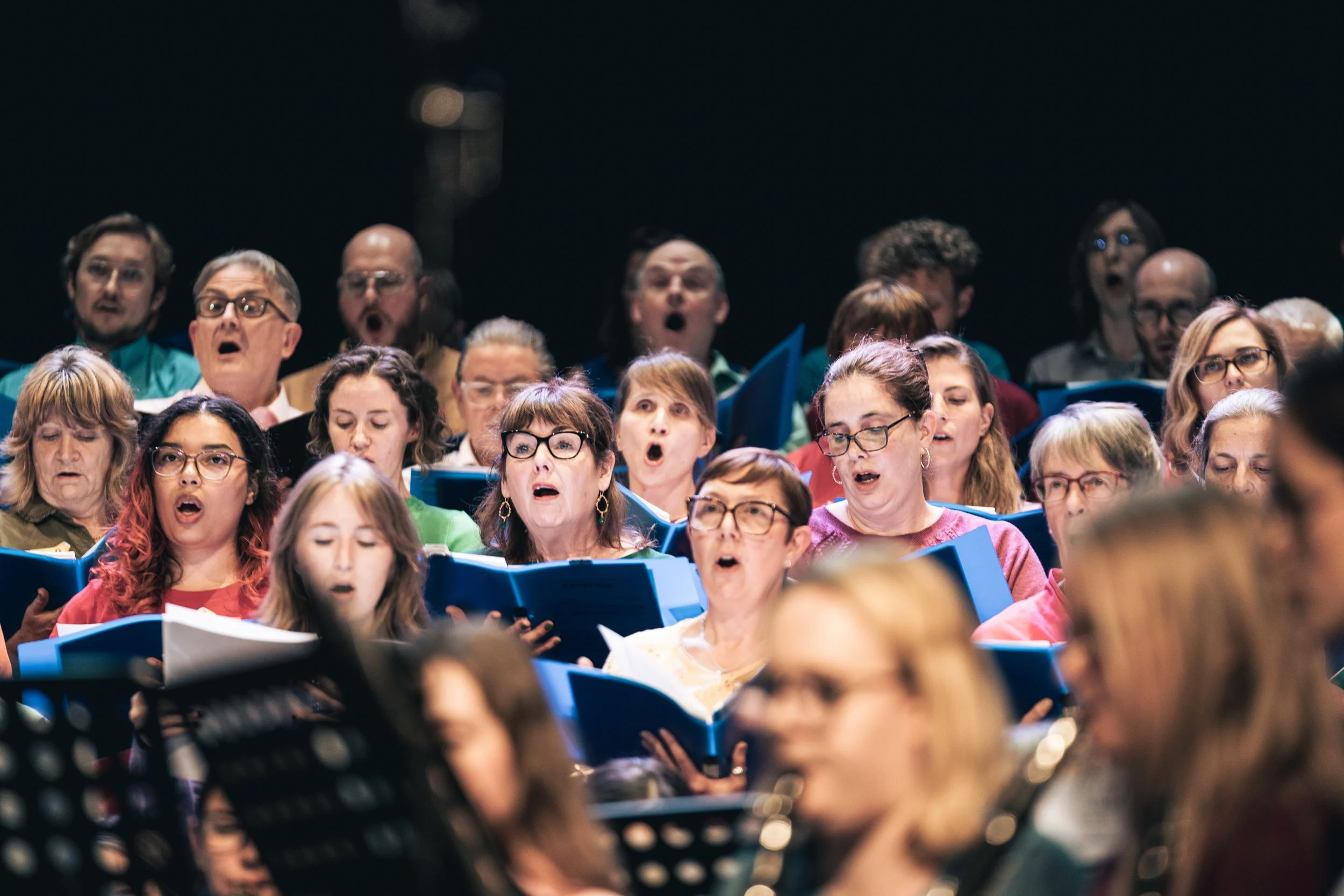 Choristers in full voice