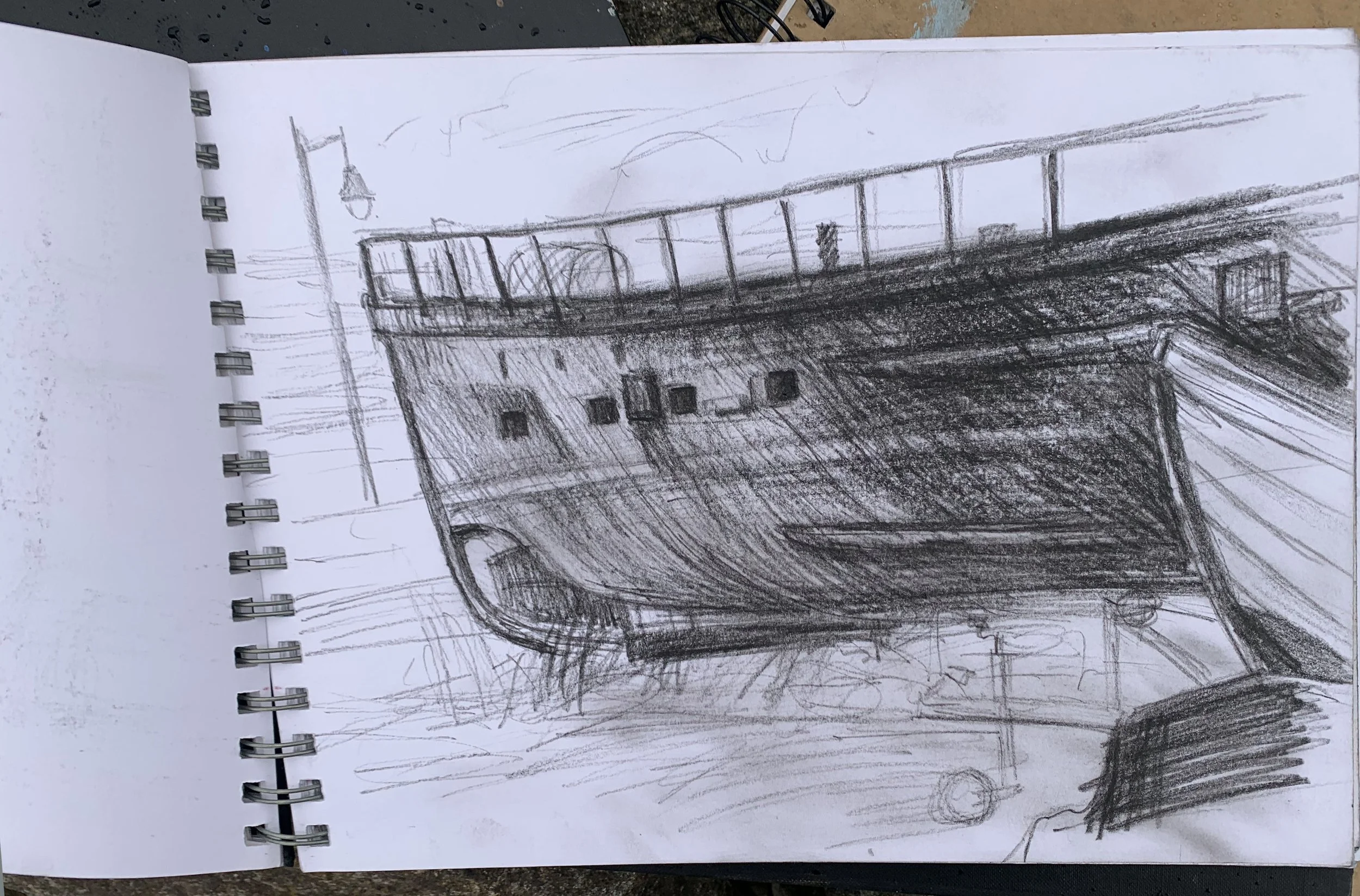 One of the boats in the derelict boat yard in Thurso