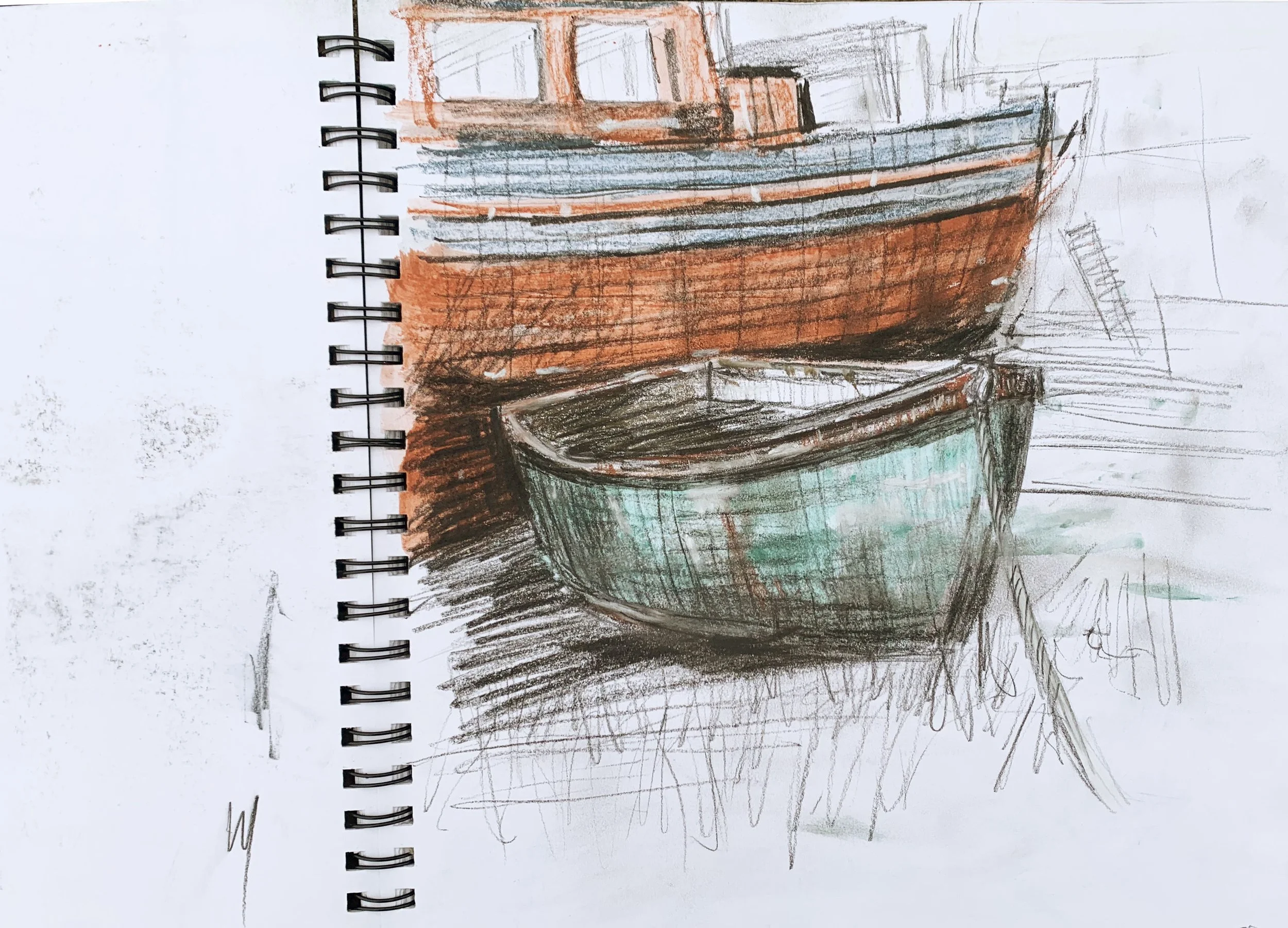 The derelict boatyard, Thurso has a great selection of shapes and textures