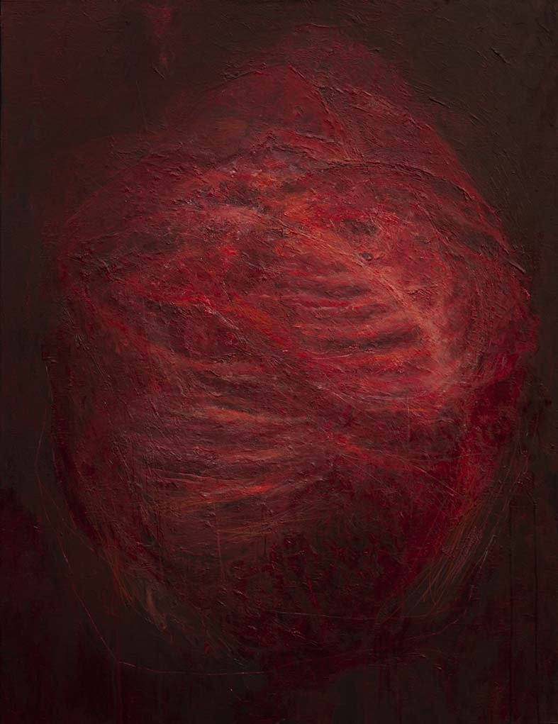 Série guerre – Ce rouge au corps – 2019 – huile sur toile – 116 x 89 cm