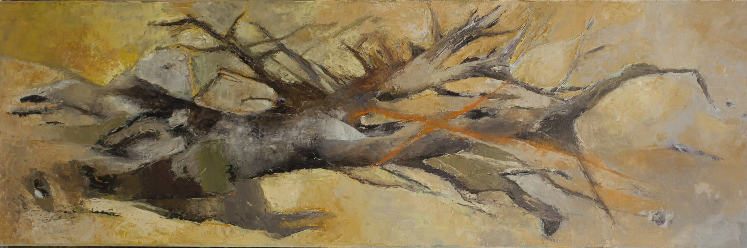 Arbre / automne 2017 – huile sur toile (40 x 120cm)