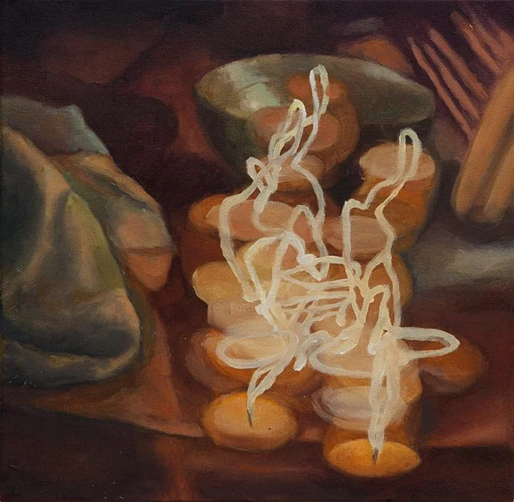 lueurs – été 2015 – huile sur toile (40 x 40 cm)