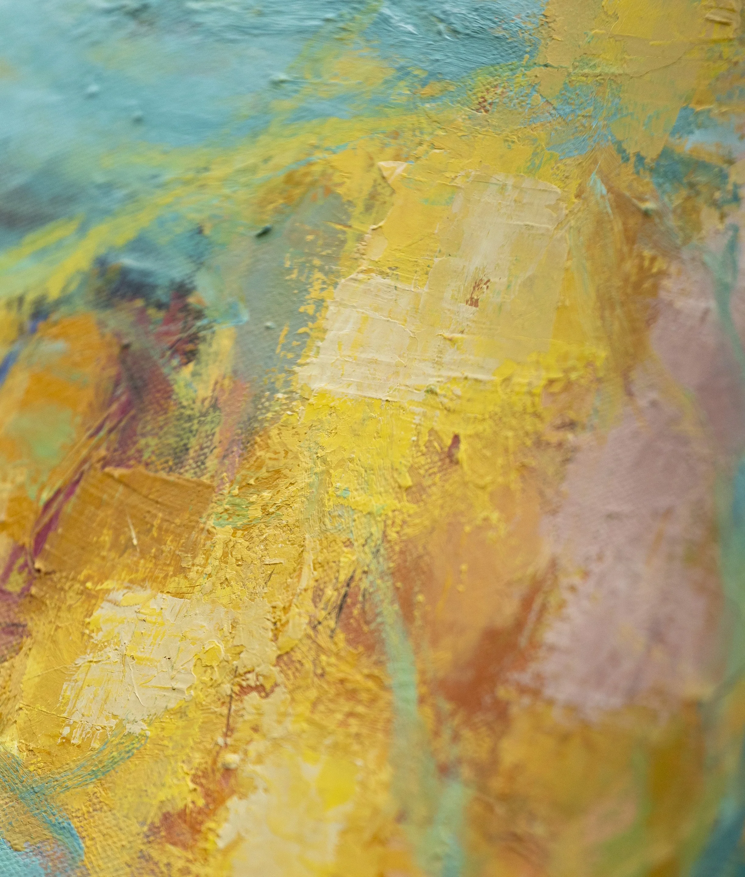 Improvisation - avril 2026 - 120x120cm - huile sur toile (détail) - disponible en un clic sur Artsper