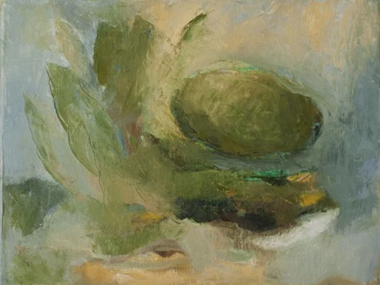 Dans le vert se repose- 2017 – huile sur toile (33x24cm)