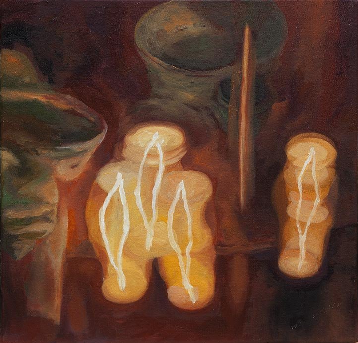lueurs – été 2015 – huile sur toile (40 x 40 cm)