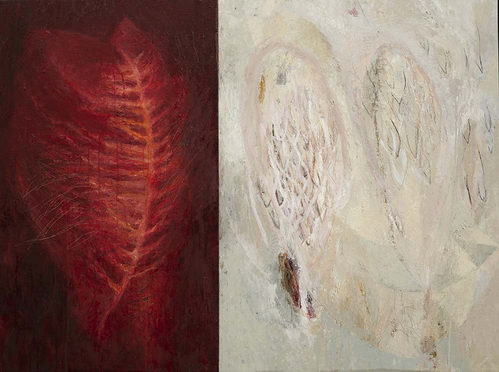 Série guerre – De chair et de plume – 2019 – huile sur toile – 97 x 130 cm (collection privée)