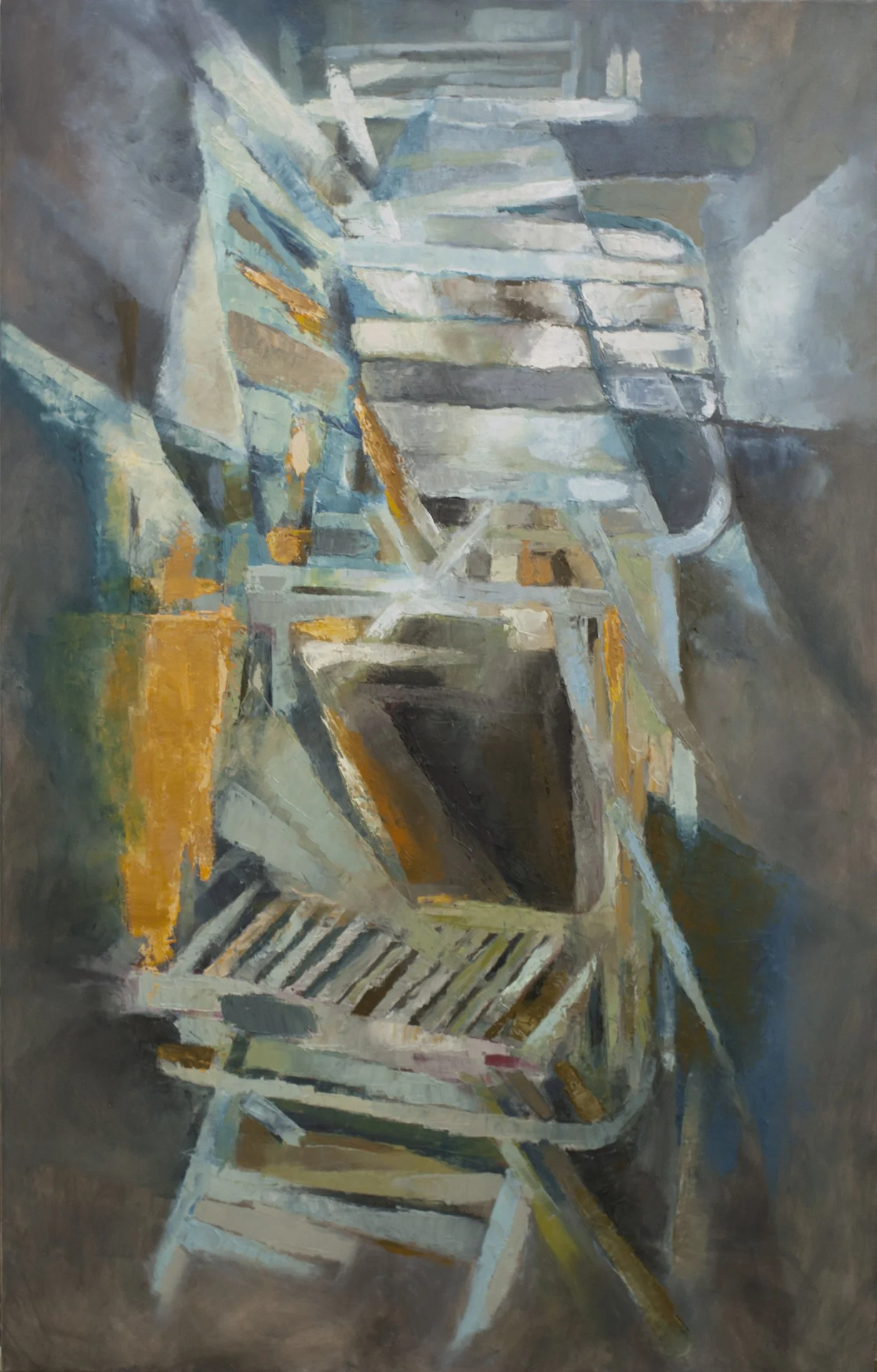 Le ciel s’écroule – 2017- huile sur toile (117 x 73 cm)