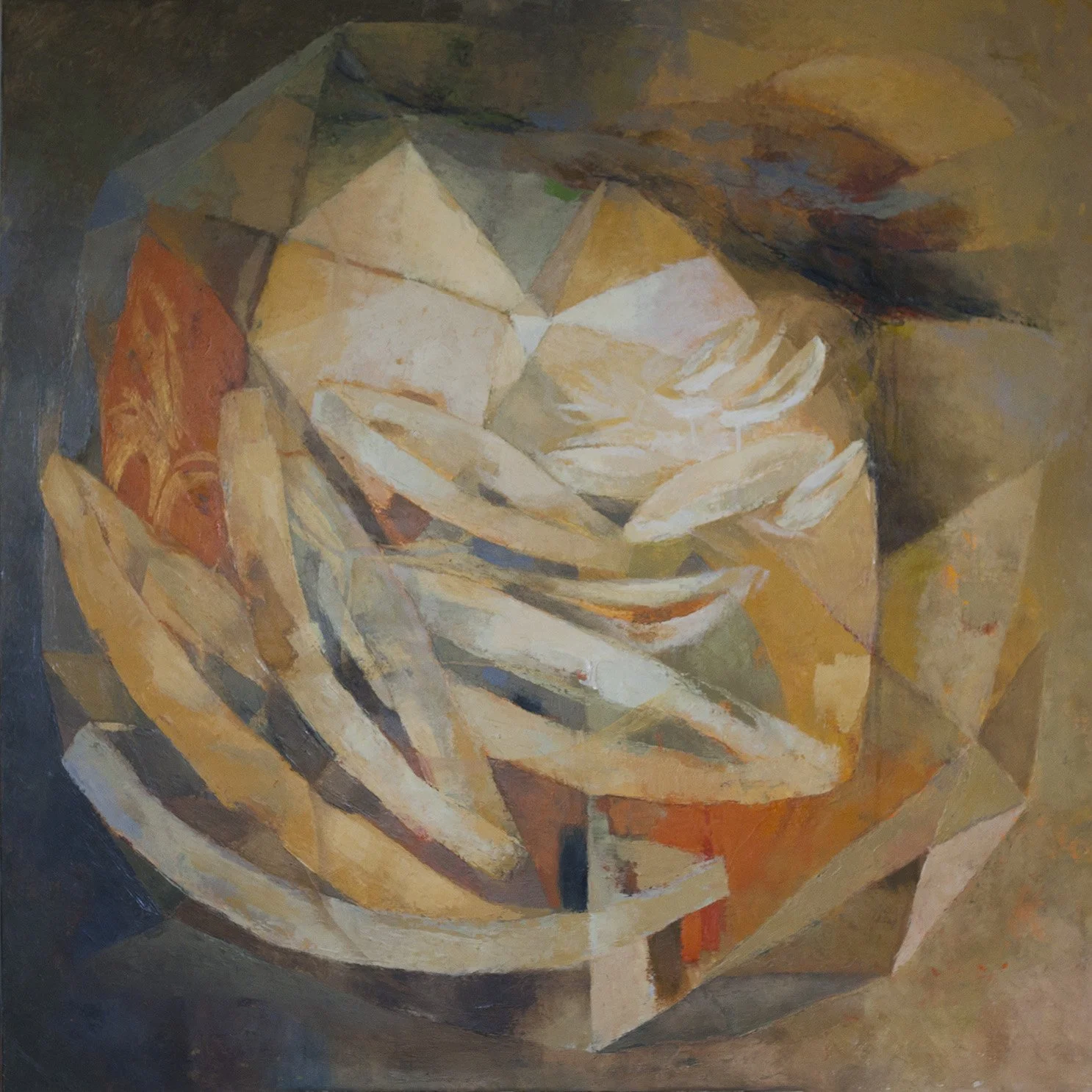 à l’intérieur, elle chante – 2017 – huile sur toile (120 x 120cm)