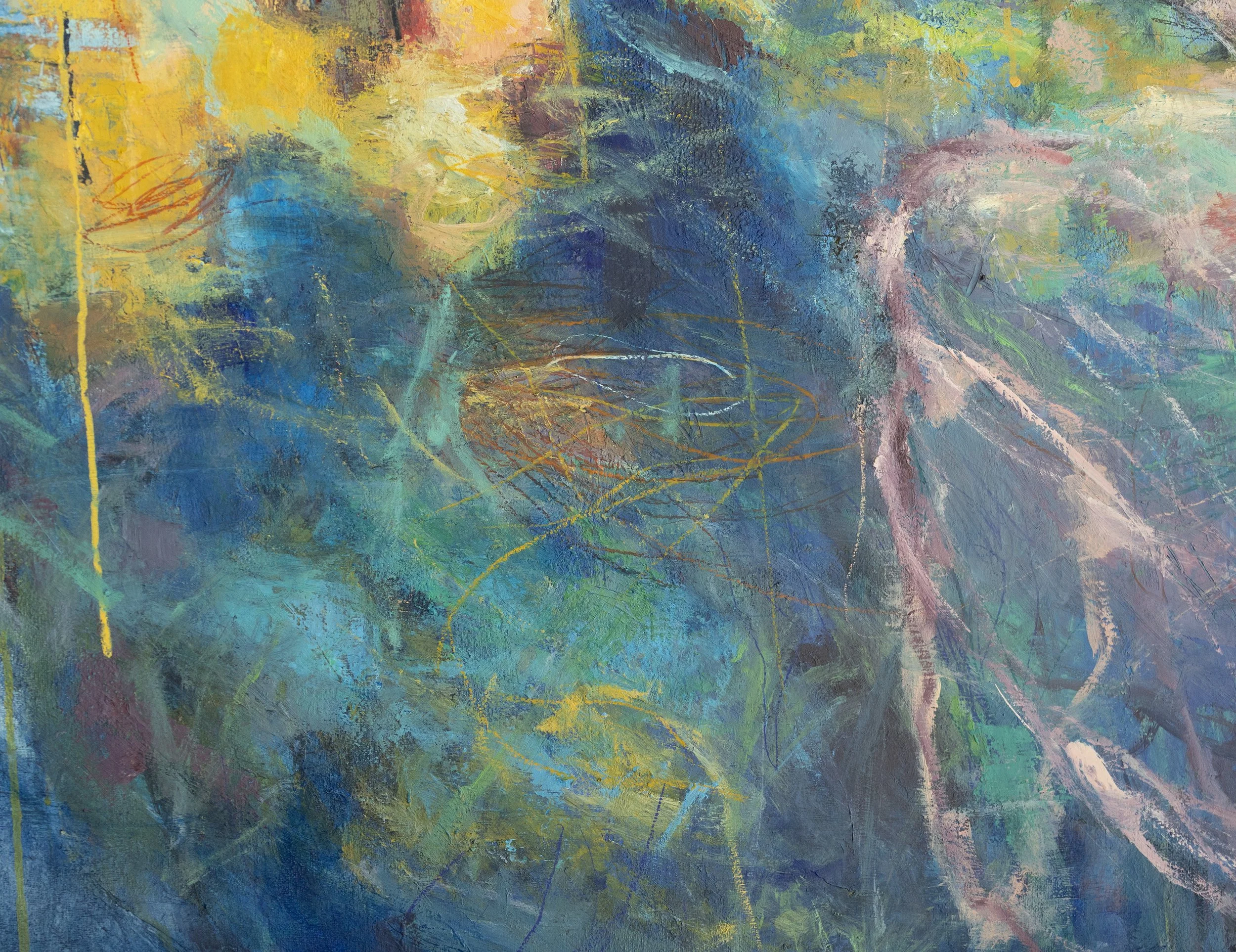 Hommage océane - huile sur toile, 130 x 162 cm- 2026 - détail -  Disponible en un clic sur Artsper