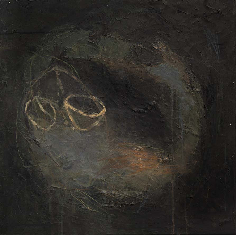 Série guerre – Ce noir à qui je parle tout bas – 2019 – huile sur toile – 60×60 cm