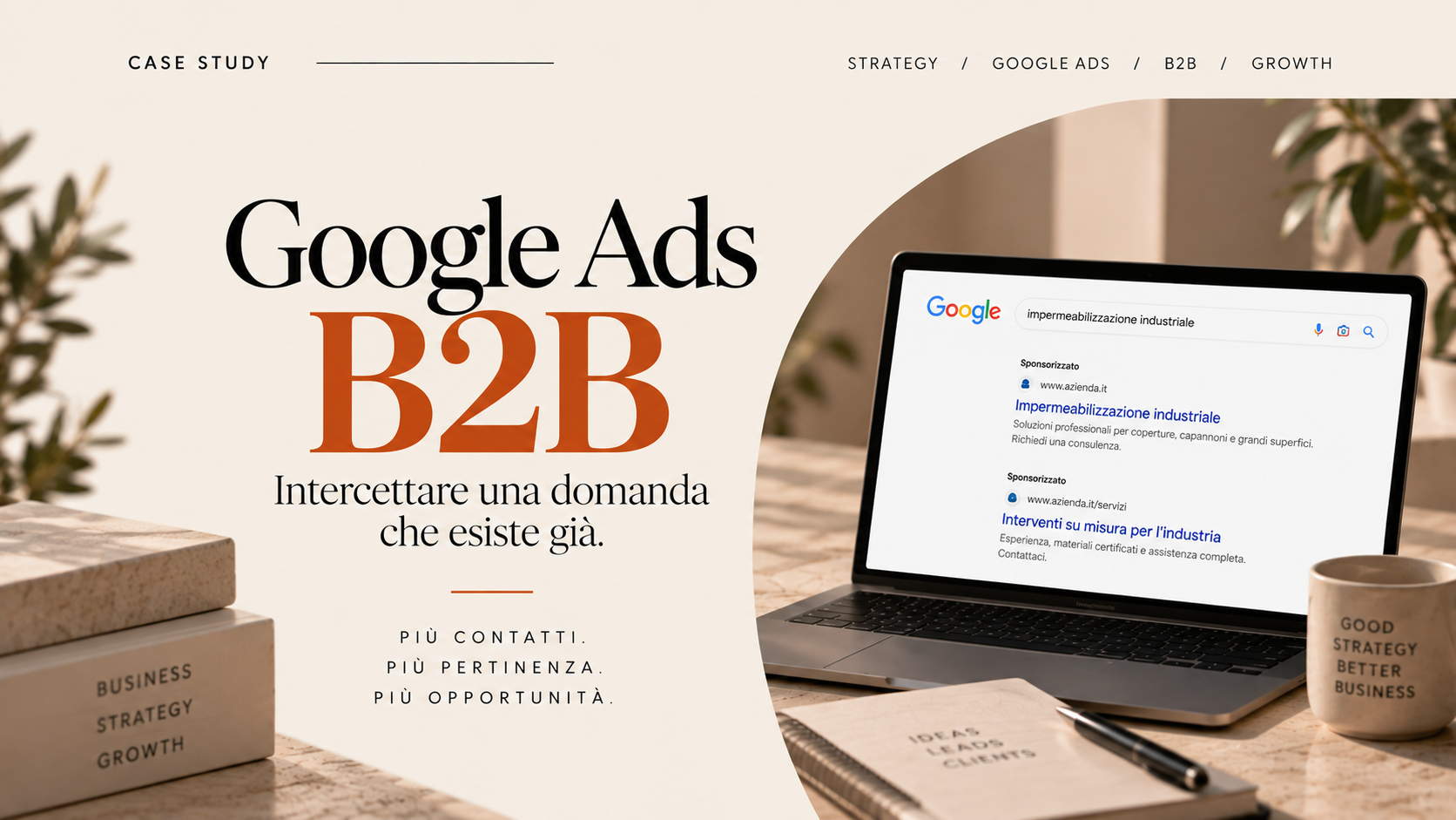 Google Ads per trasformare ricerche tecniche in opportunità commerciali.