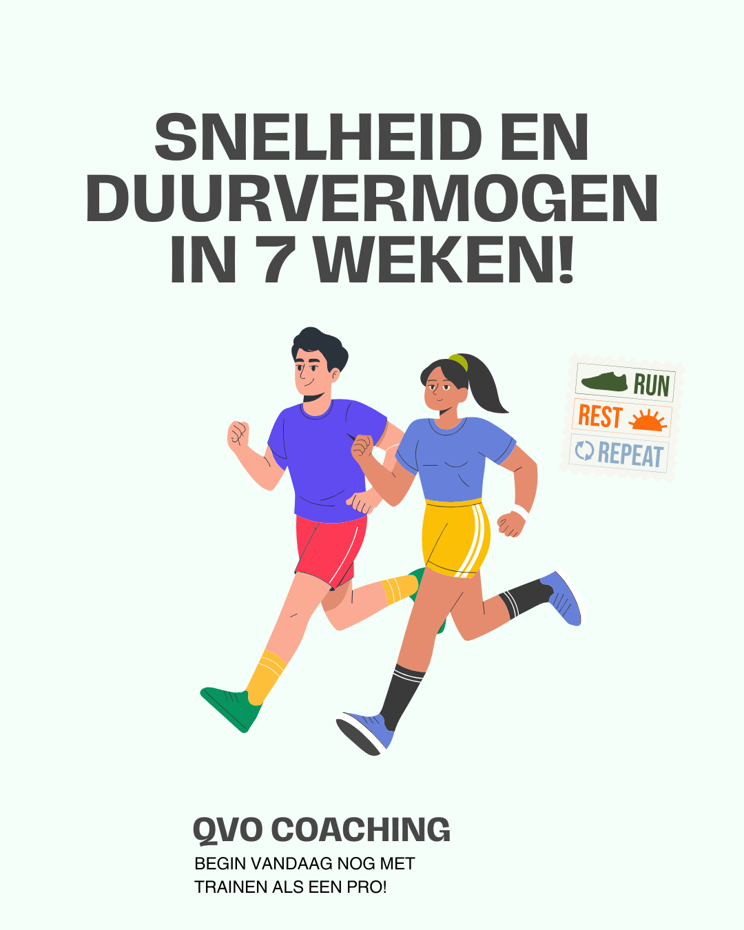 7-weken hardloopschema voor snelheid en duurvermogen.