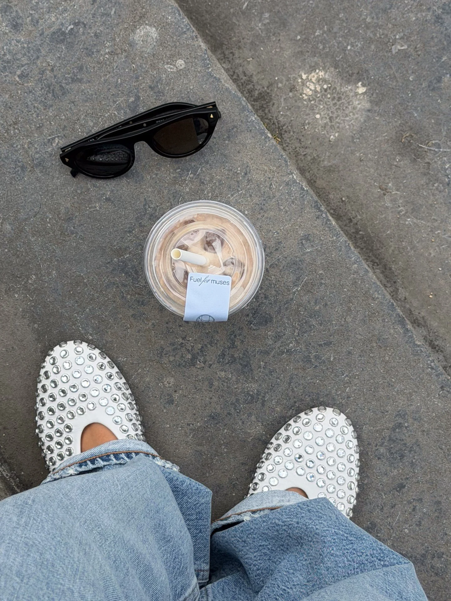 The iced latte, straight from the counter to the street.

No reason to rush it.