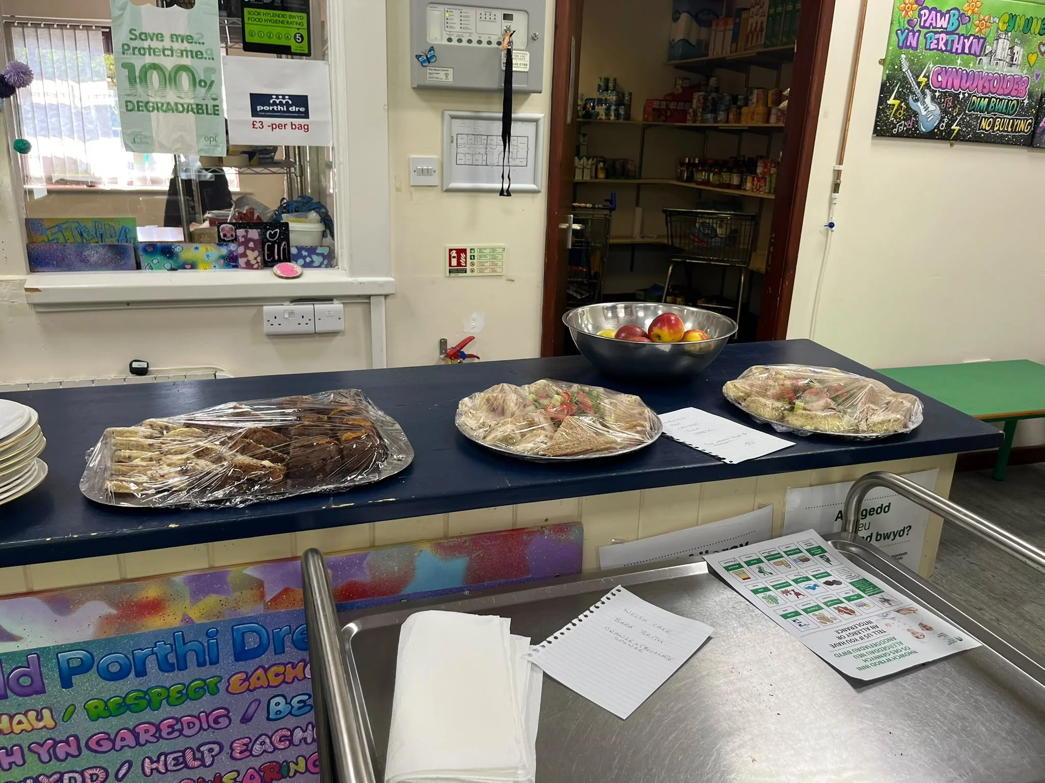 Lunch makes with rescued food for the workshop event