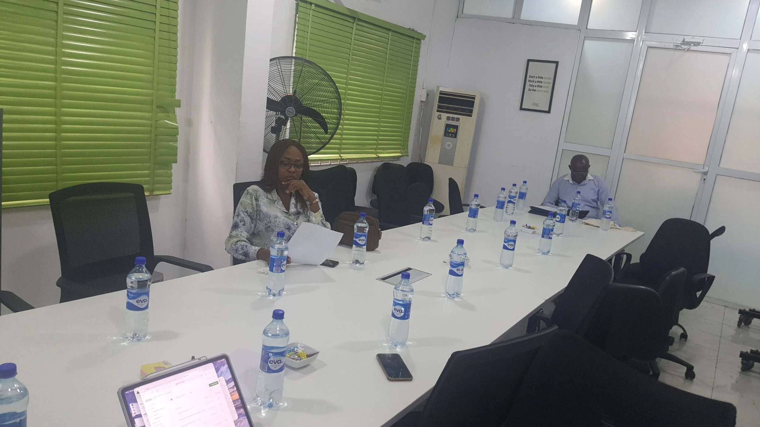 Room setup for the workshop at Lagos Food bank Initiative
