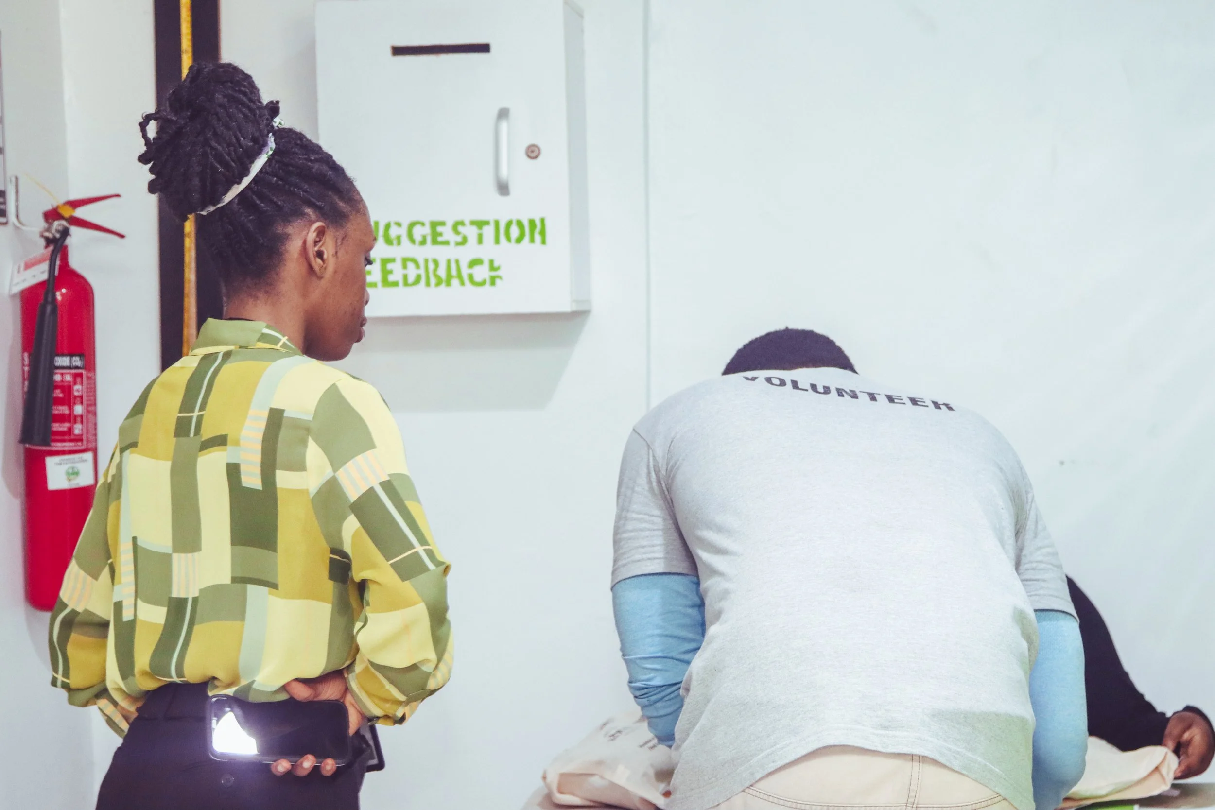 Participants registering as they arrive Lagos Food Bank for the workshop